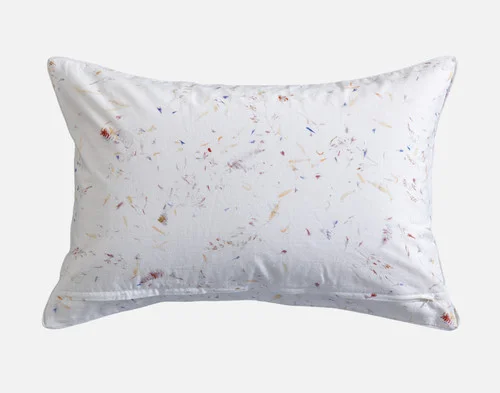The reverse side of our Memories Pillow Sham against a white background.
