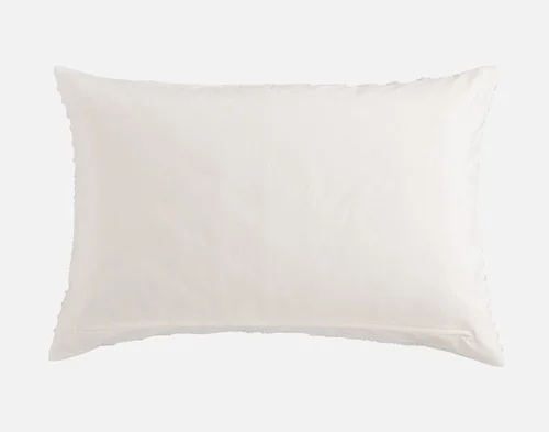 The reverse side of our Savary Pillow Sham against a white background.