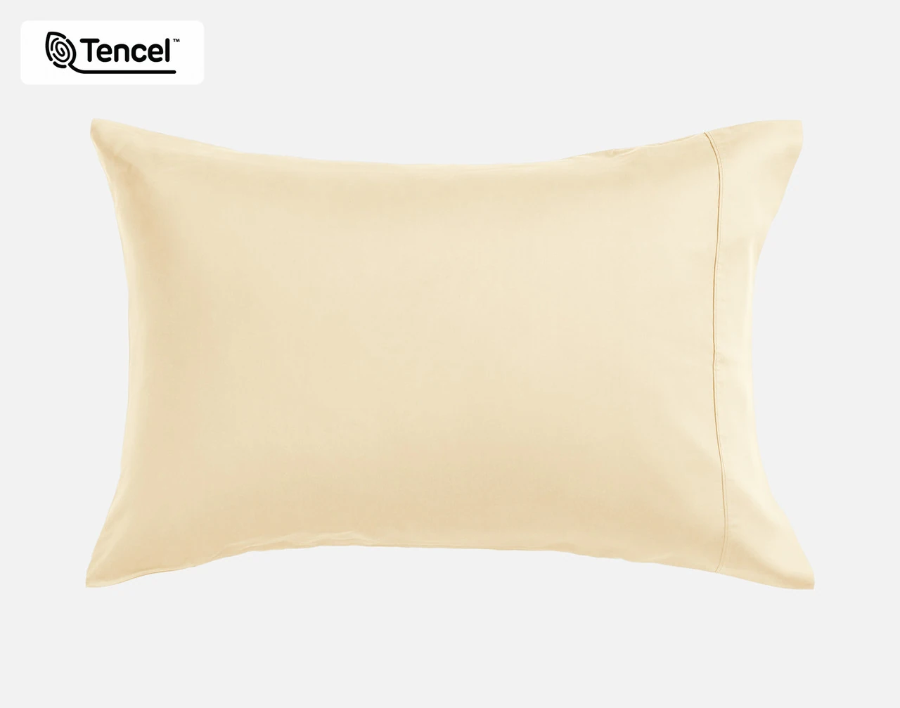Front view of our BeechBliss TENCEL™ Modal Pillowcase in Cornsilk resting against a solid white background.