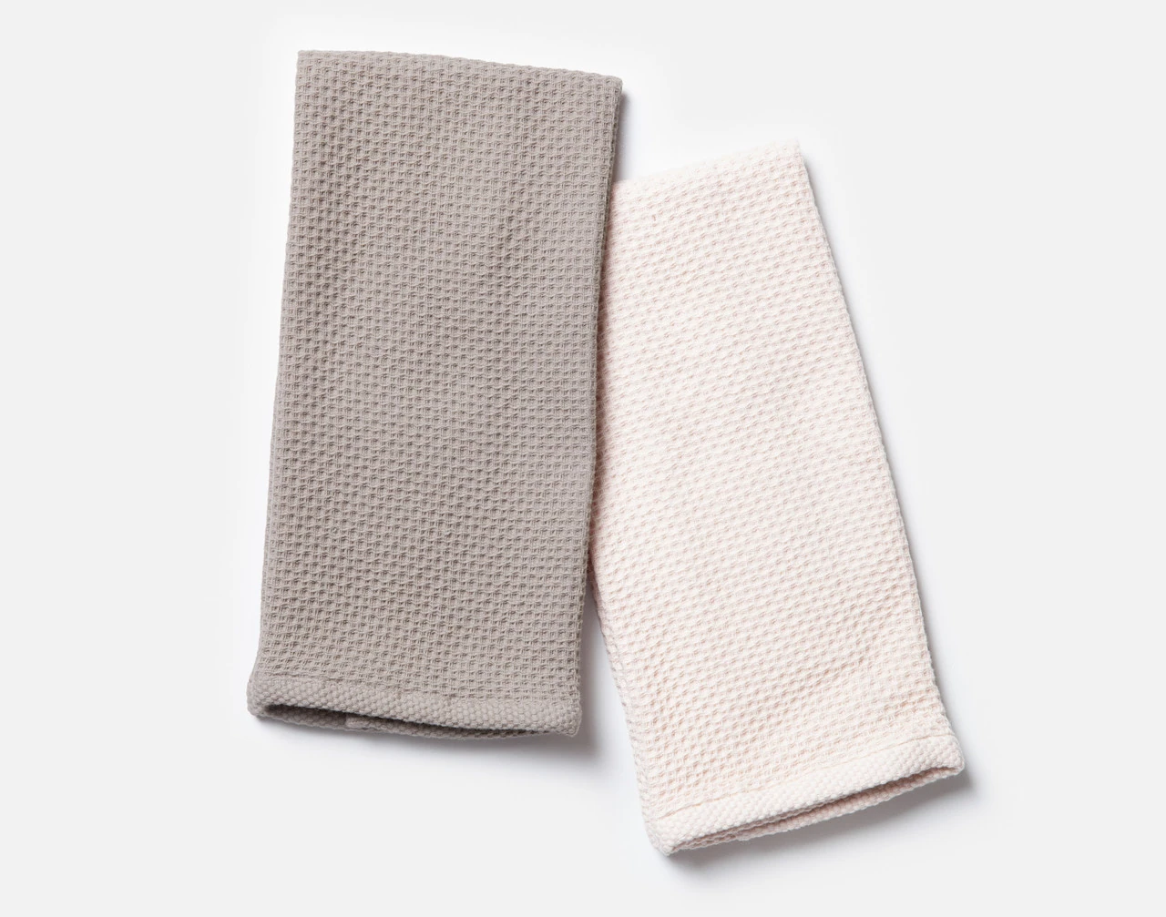 Top view of our Natural Mix Cotton Knit Tea Towels.