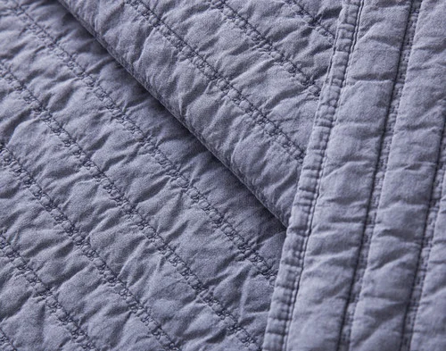 Close-up of the folded surface on our Anchorage Quilt Set.