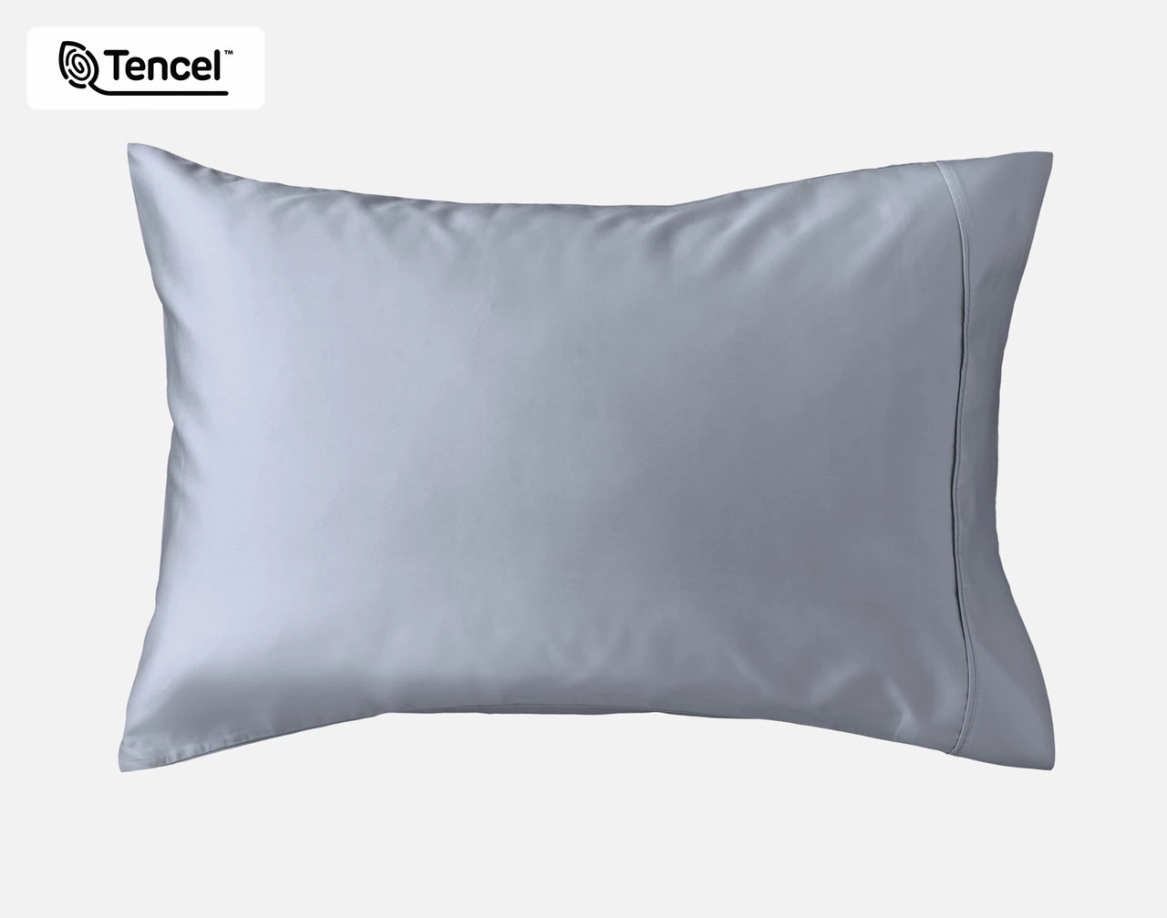 Our Eucalyptus Luxe TENCEL™ Lyocell Pillowcase in Cliffside against a white background.