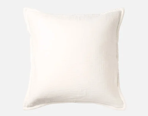 Our Bamboo Gauze Euro Sham in White against a white background.