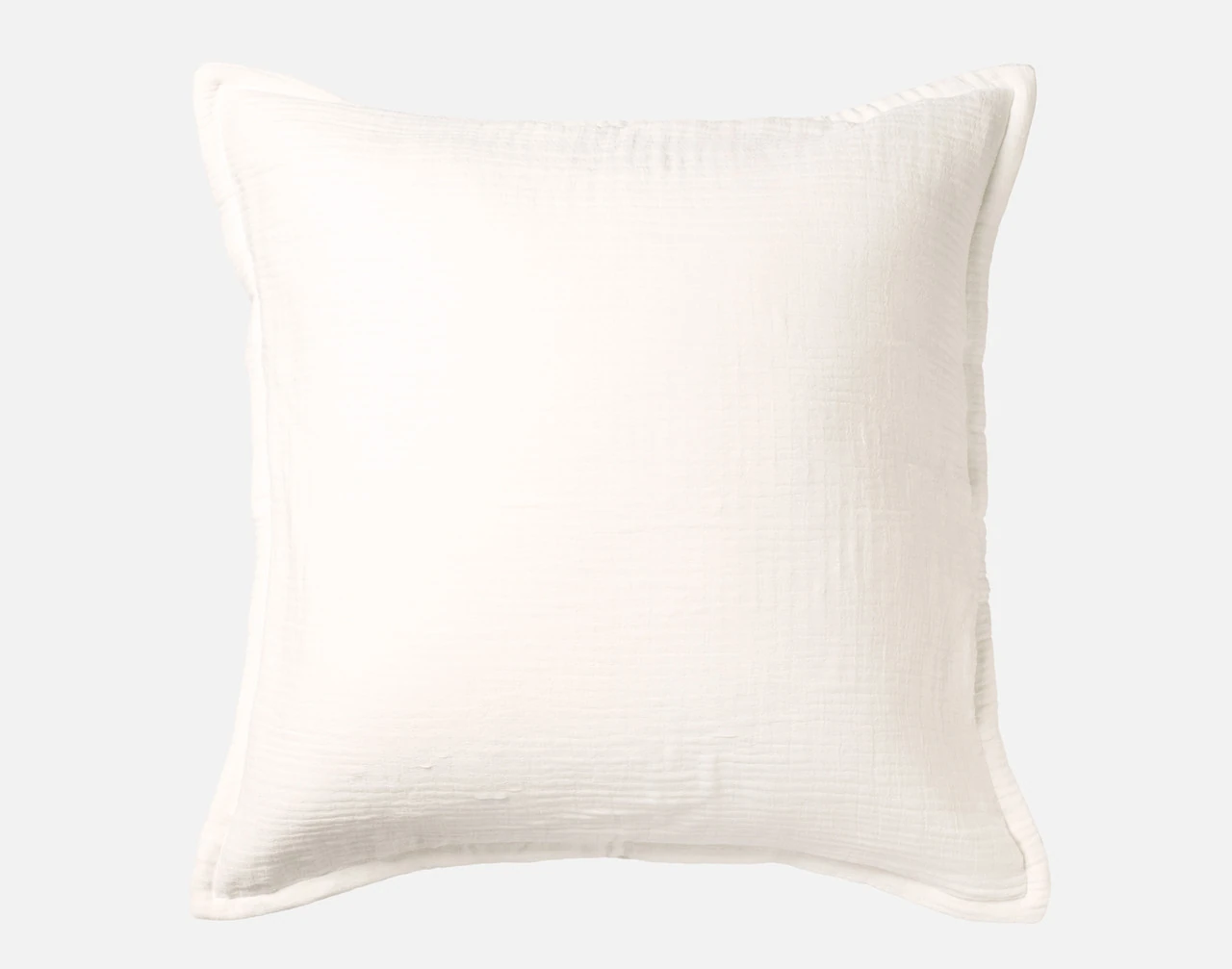 Our Bamboo Gauze Euro Sham in White against a white background.