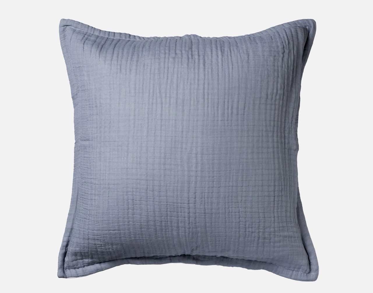 The front side of our Bamboo Gauze Euro Sham in Seaside against a white background.