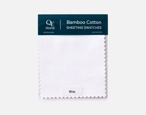 Top view of our Bamboo Cotton Sheeting Swatch booklet.