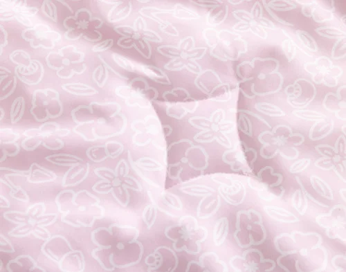 Close up on the coordinating surface of our Meadow Kids' Bamboo Cotton Comforter Set.
