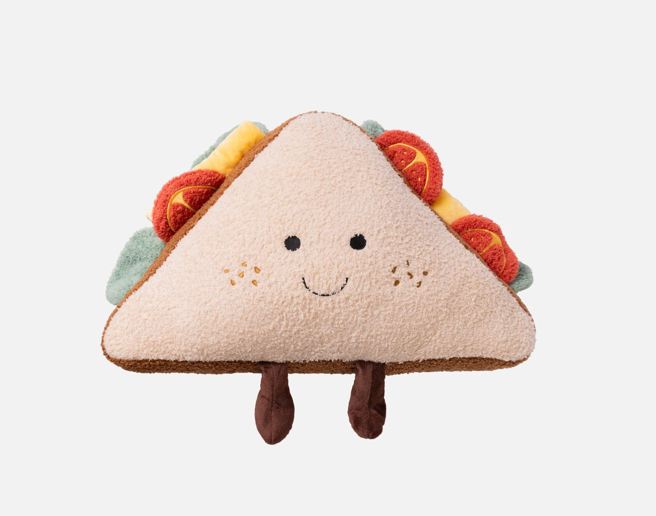 Our Sammy Sandwich Cushion against a white background.
