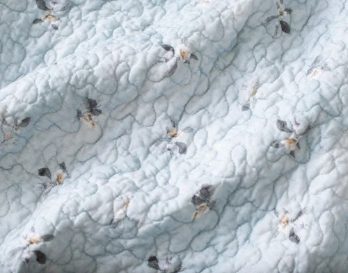 Close-up of the floral surface of our Adeline Cotton Quilt Set.