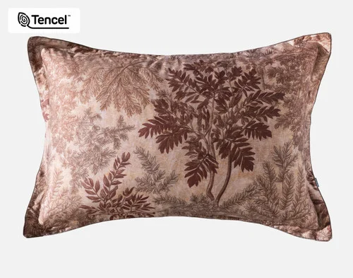 Front view of our Henna Leaf Pillow Sham against a white background.