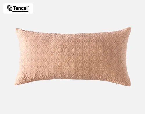 Front view of our Henna Leaf Boudoir Pillow Cover against a white background.