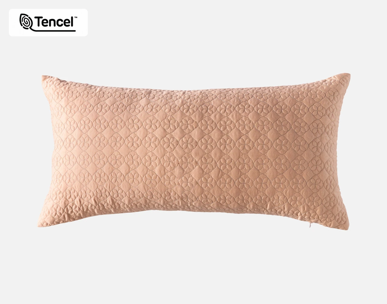 Front view of our Henna Leaf Boudoir Pillow Cover against a white background.