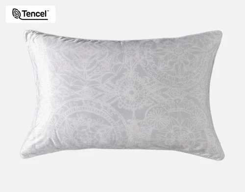 The reverse side of our Romano Pillow Sham against a white background.