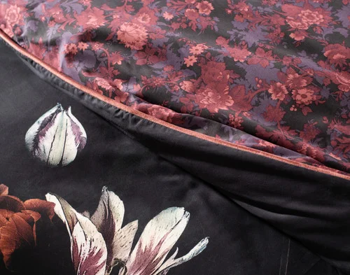 Close up of the folded surface of our Valentina Duvet Cover.
