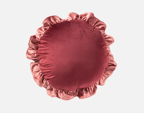 The front side of our Valentina Round Cushion against a white background.