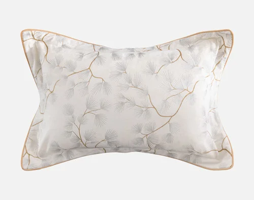 The front side of our Silverbough Pillow Sham against a white background.