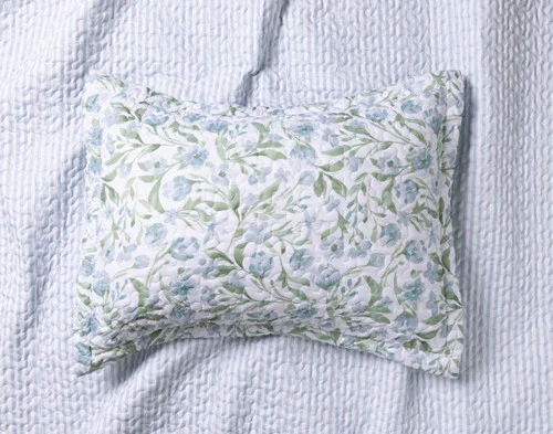 Top view of a pillow sham from our Pippa Coverlet Set.