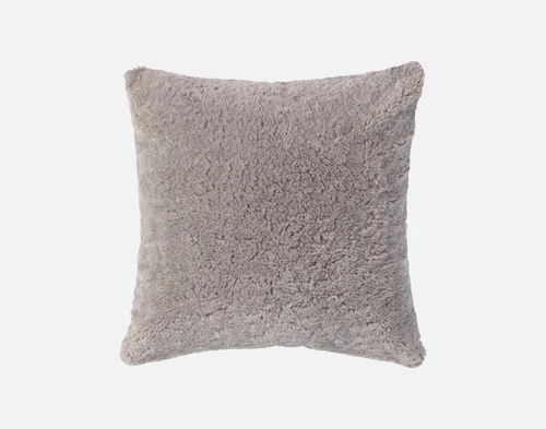 Front view of our Ashwood Poodle Faux Fur Square Cushion.
