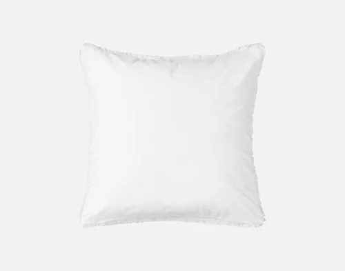 Reverse view of our Ivory Poodle Faux Fur Square Cushion.