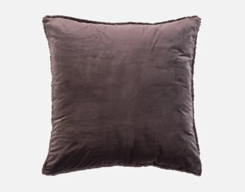 Reverse view of our Espresso Poodle Faux Fur Euro Sham.