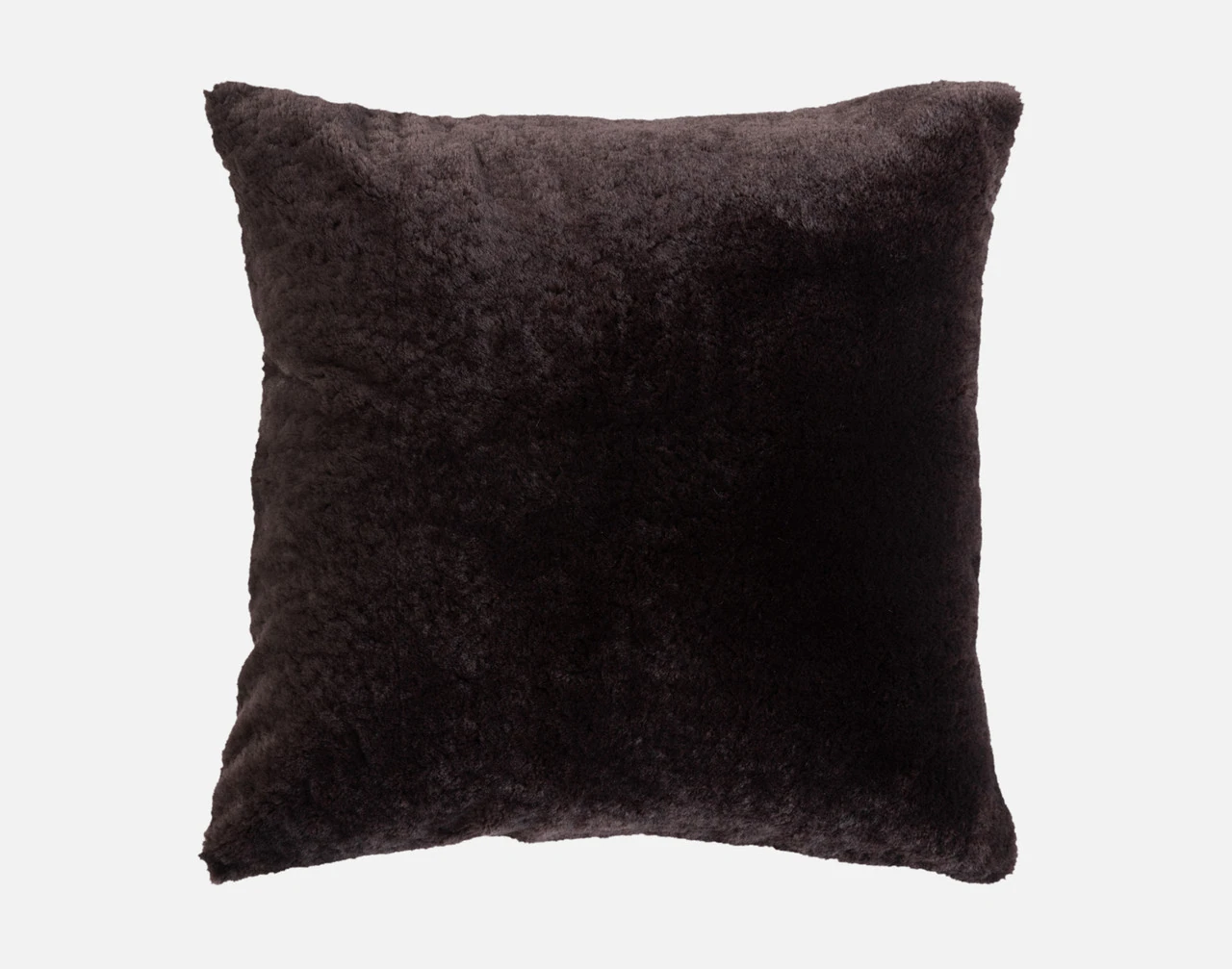 Front view of our Espresso Poodle Faux Fur Euro Sham.