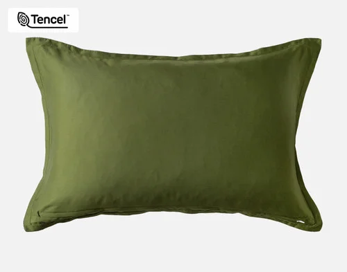 Reverse view of our Greenwood Pillow Sham against a white background.