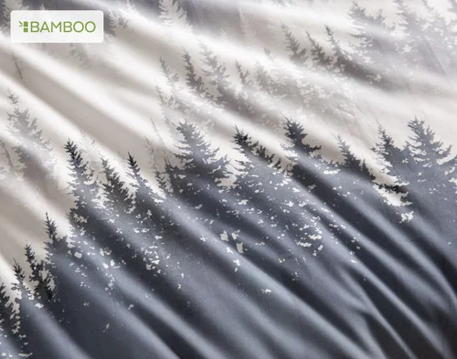 Close up on the design of our Mountainscape Duvet Cover.