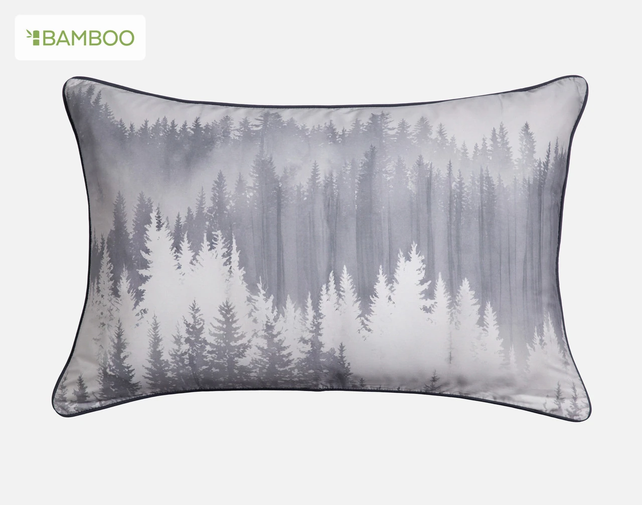The front side of our Mountainscape Pillow Sham against a white background.