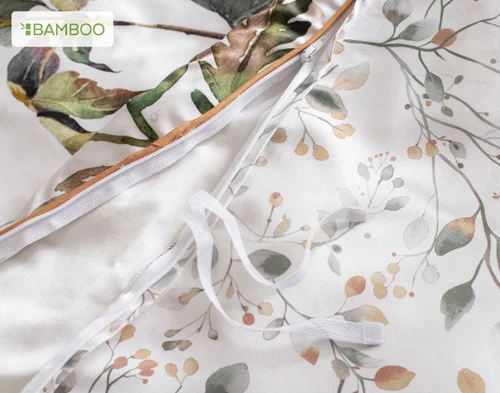 Close up view on the folded surface of our Cabot Duvet Cover.
