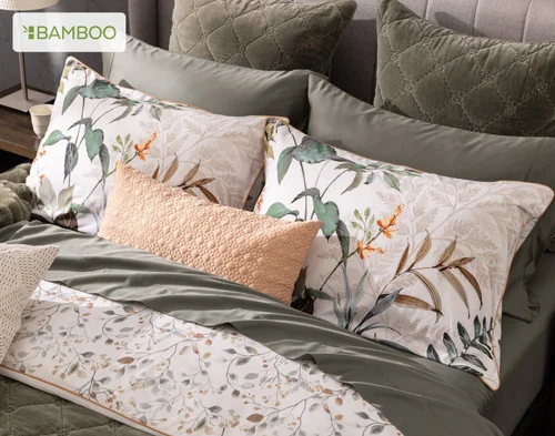 Our Cabot collection dressing the head of a bed.