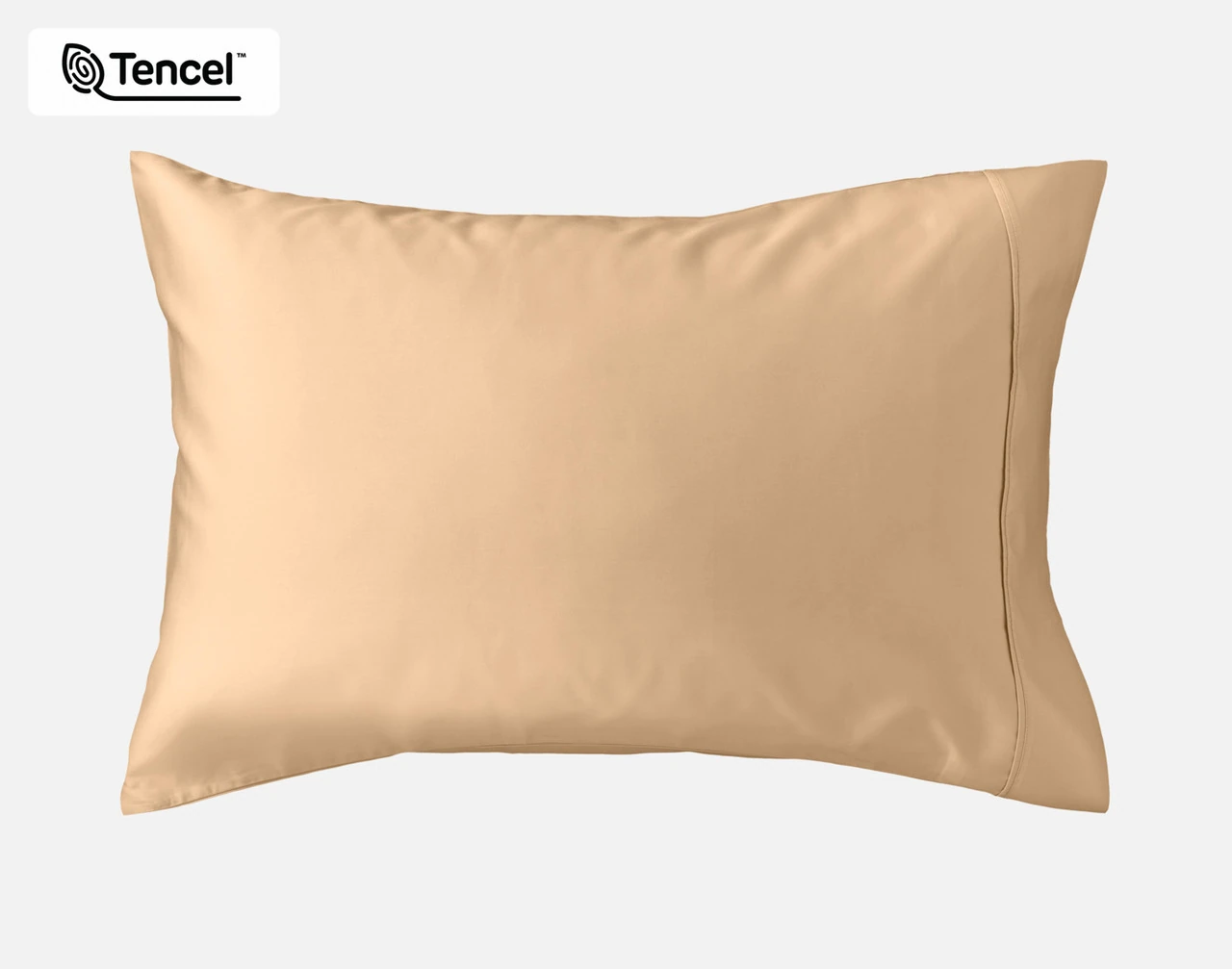 Our Eucalyptus Luxe Pillowcases in Sandalwood against a white background.