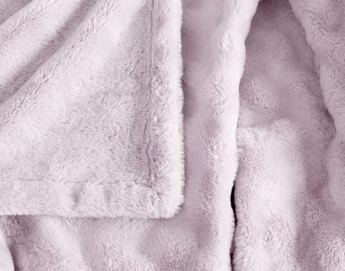 Close up on our Lilac Dusk Mini Bubble Throw.