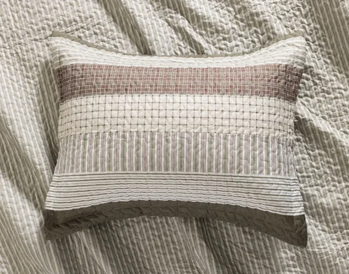 Top view of a pillow sham from our Stratton Coverlet Set.