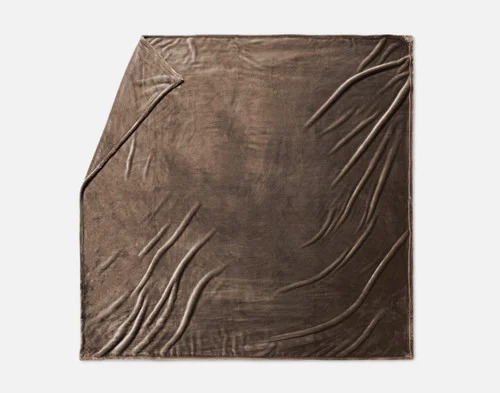 Full view of our Mink Cashmere Touch Blanket laying flat.