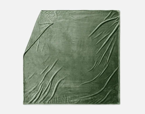 Full view of our Fir Cashmere Touch Blanket laying flat.