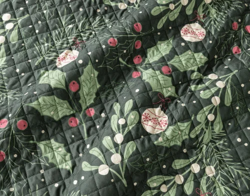 Close-up of the surface pattern on our Everwood Coverlet Set.