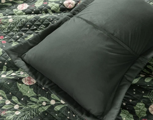 Reverse view of the envelope enclosure of a pillow sham from our Everwood Coverlet Set.