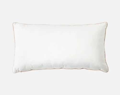 Reverse view of our Deck the Pines Holiday Boudoir Cushion against a white background.