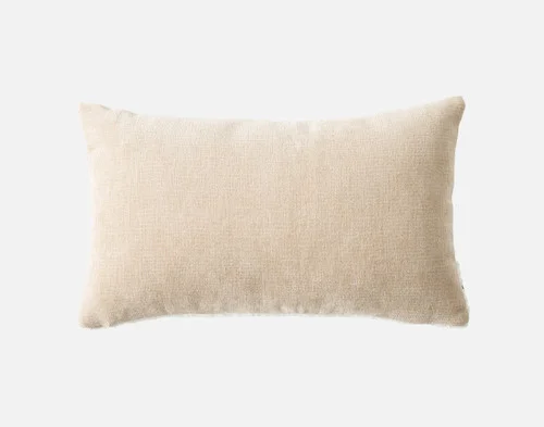 Reverse view of our Powder Day Holiday Boudoir Cushion against a white background.