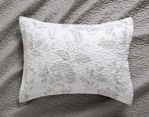 Top view of a pillow sham from our Odette Coverlet Set.