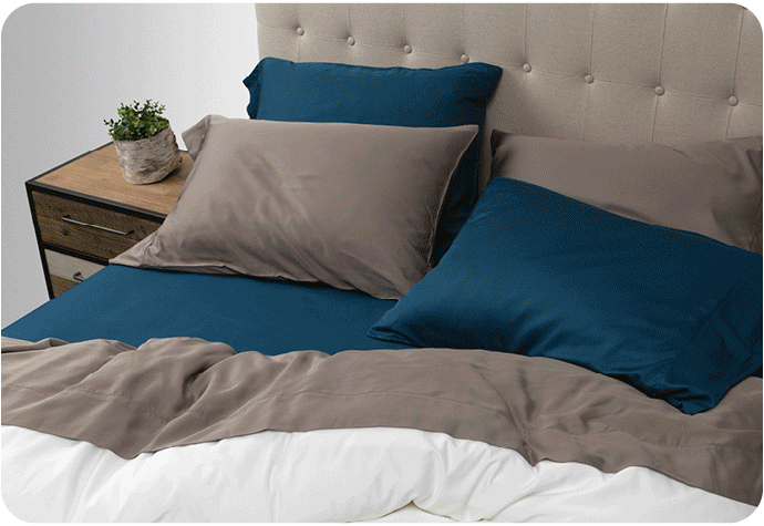 Slideshow gif of our smoothest coloured sheet sets.