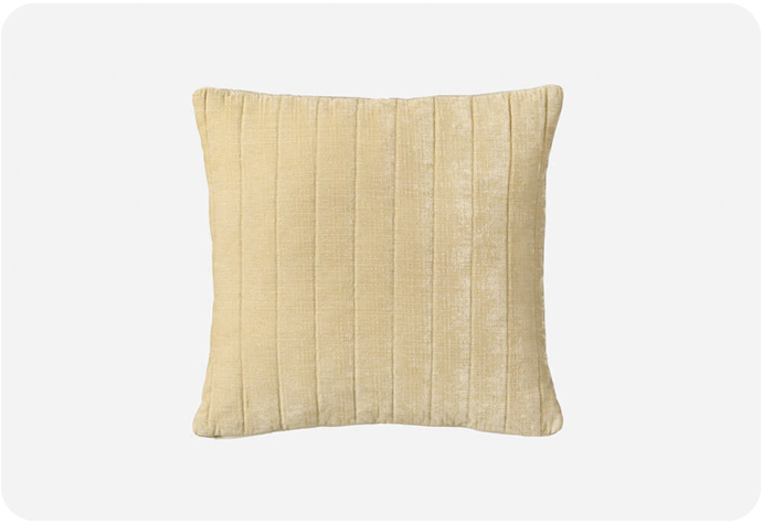 Our Ribbed Chenille Square Cushion Cover in Yellow features a removable zipper design