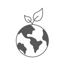 Illustration of Earth with a plant growing from the top.