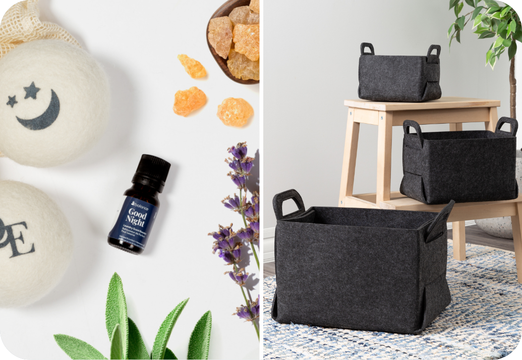 Get clean & organized Organization and laundry items from QE Home.