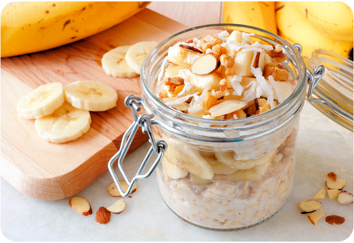 Top view of a full chia pudding prepared in a mason jar. Top view of a full chia pudding prepared in a mason jar.