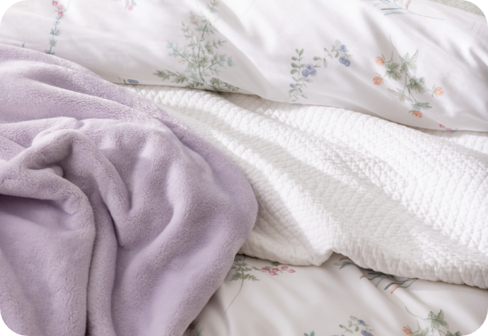 Our Annika Duvet Cover with accessories.
