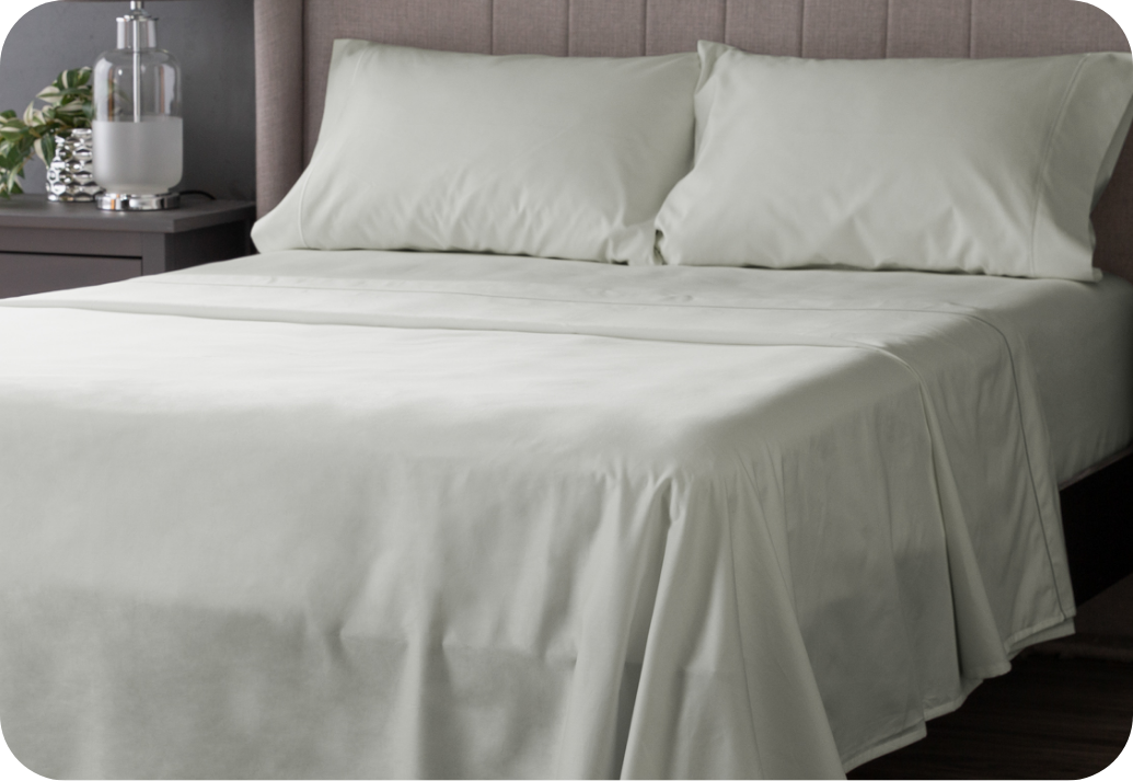 Our Egyptian Cotton Sheets in Seabreeze.