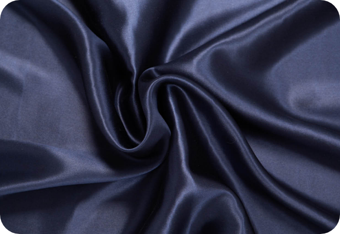 Navy silk, bunched up