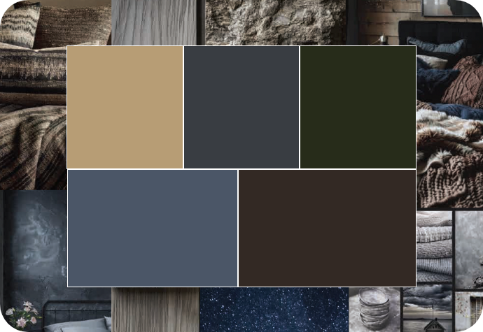 Our Midnight Magic colour palette.