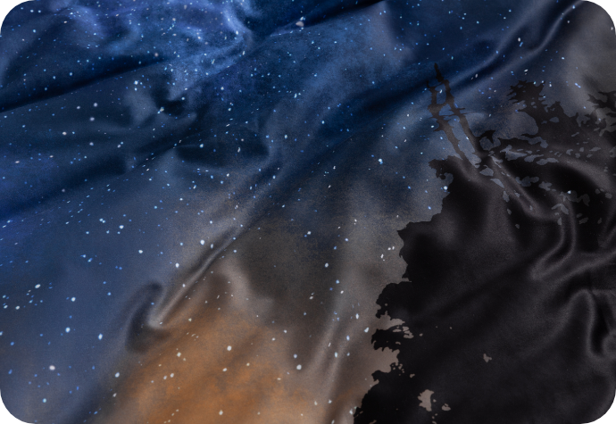 Close up on our Starlight Duvet Cover.